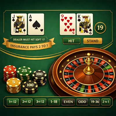 Juegos de mesa como blackjack y ruleta en Tikitaka Casino